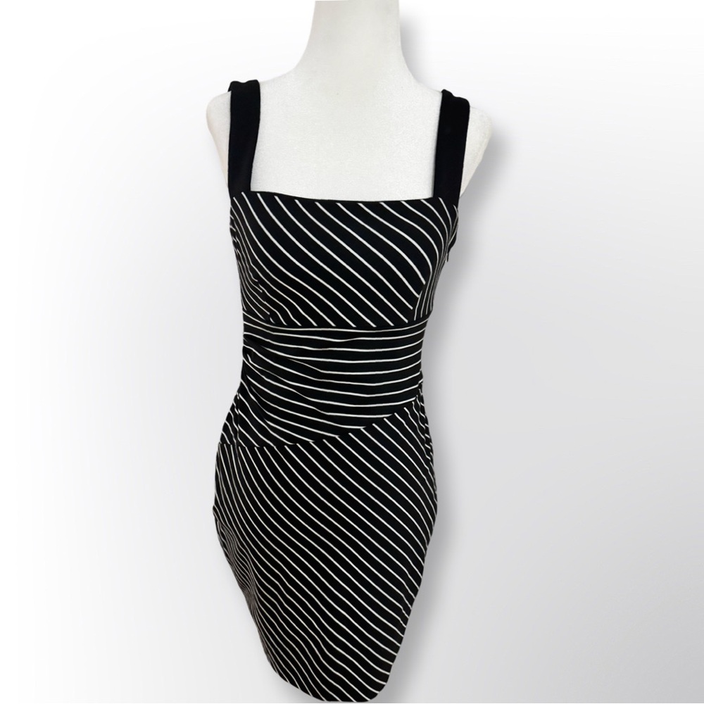 New W/Out Tags! Cynthia Steffe Black & White Asymmetrical Dress | Size 2